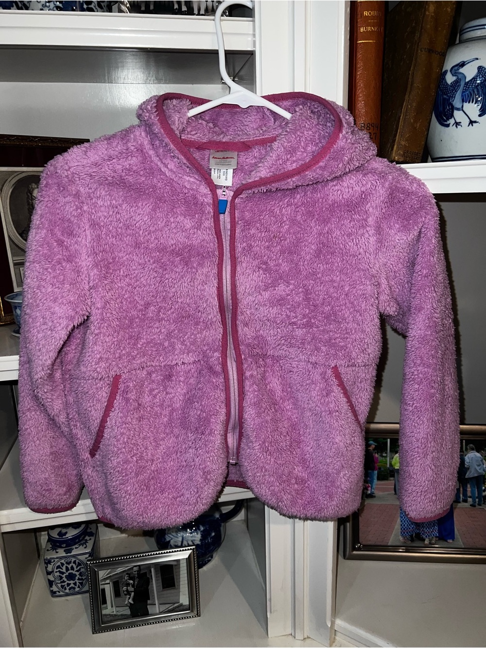 Hanna Andersson Plush Hooded Sherpa Jacket - Light Pink